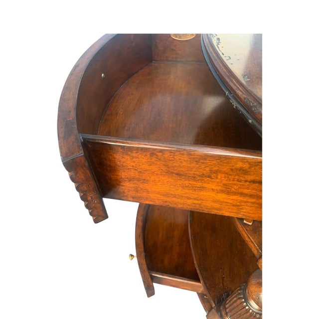 Late 20th Century Pair of Marge Carson Demilune Side Tables / Nightstands Marble Top For Sale In Naples, FL - Image 6 of 14