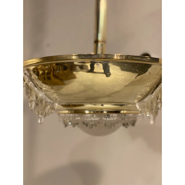 Silver 1930s French Art Deco Silver Plated Light Fixture For Sale - Image 8 of 10