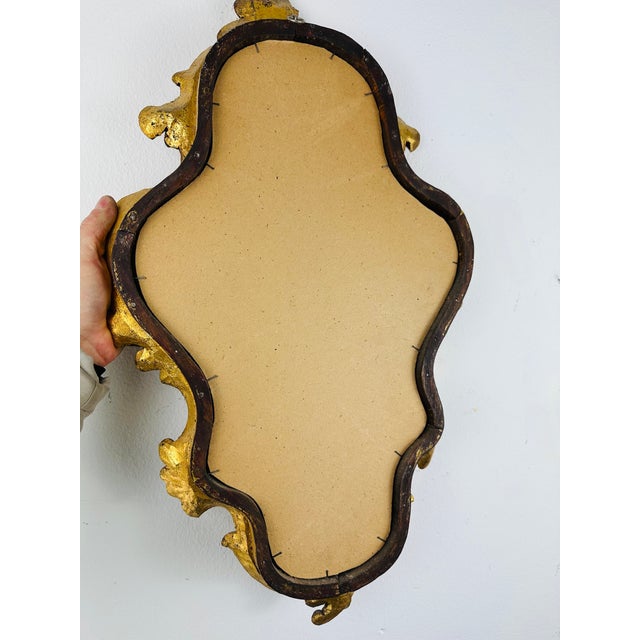 Metal Mirror with Wall Lights, 1980s, Set of 3 For Sale - Image 7 of 8