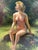 1940s 1940s Female Nude Painting Signed M.S.Pearson For Sale - Image 5 of 8