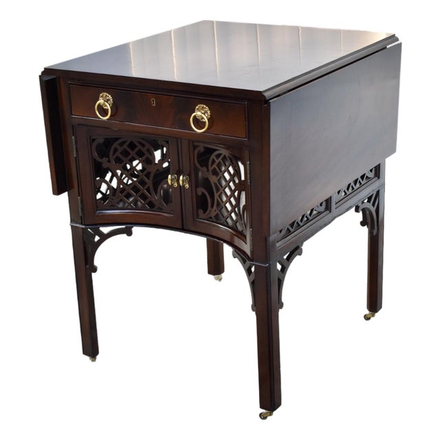 Vtg. Century Regency Style Mahogany Pembroke Drop Leaf Side Table For Sale