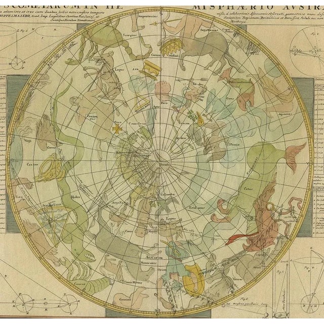 Antique Chart of the Passage of Comets in the Southern Sky, 1740 For Sale - Image 3 of 5