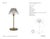 Waterford by Visual Comfort Signature Blaze 12" Rechargeable Table Lamp in Natural Brass with Clear Crystal Designer:...