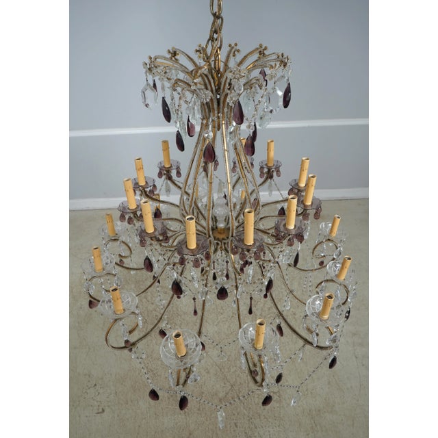 Outstanding Vintage Crystal Decorator Chandelier For Sale - Image 11 of 12