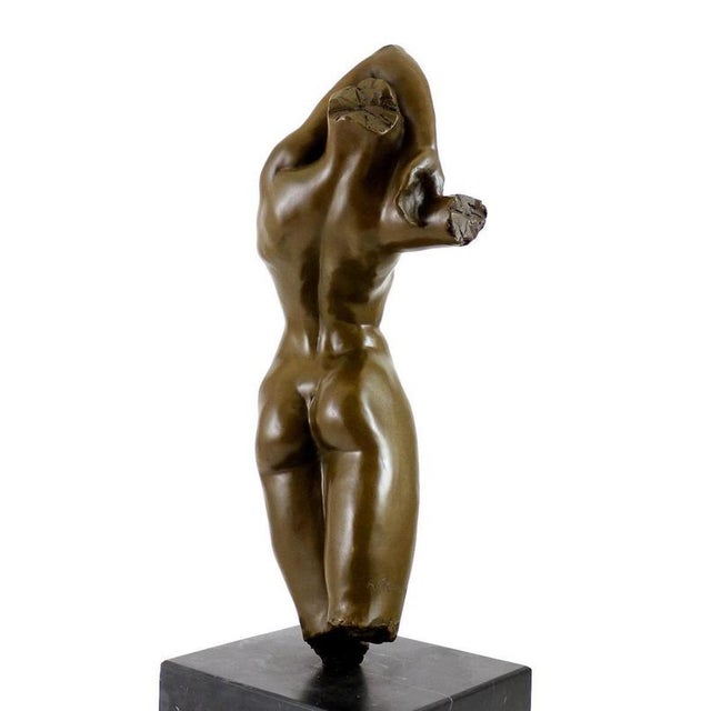 Modern Brown Patinated Torso Sculpture, 20th Century, Bronze For Sale - Image 6 of 9