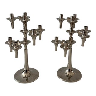 Ceasar & Stoffi & Fritz Nagel Orion Bmf Modular Stackable Candle Holders - a Pair For Sale
