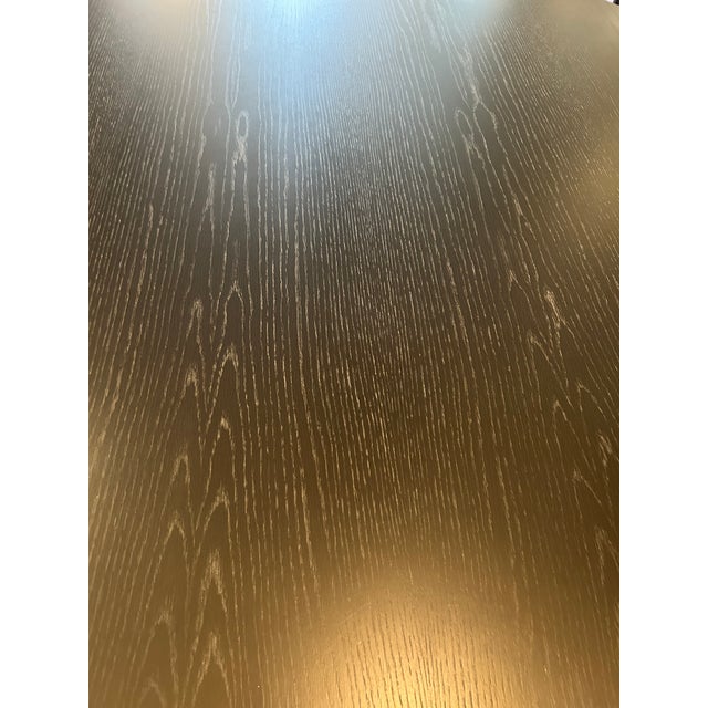 Moooi Ebonized Oak Round Dining Table With Columnar Base For Sale - Image 4 of 8