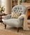 Vintage English Rolled Arm Pale Blue Upholstered Chair For Sale - Image 9 of 9