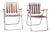 Pr. Vintage Aluminum and Wood Folding Lawn Chairs C 1960/70's For Sale In New York - Image 6 of 11