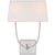 Venini Double Sconce in Polished Nickel with Linen Shade Designer: Chapman & Myers Height: 18" Extension: 5.5" Backplate:...
