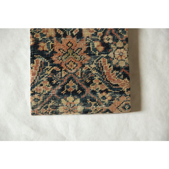 Contemporary Decorative Cork Board Antique Fereghan Rug Fragment Art For Sale - Image 3 of 6