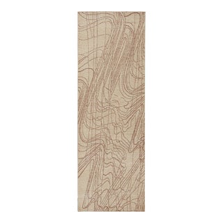 Rug & Kilim’s Contemporary Sketch Rug in Beige and Brown, 5x7 For Sale