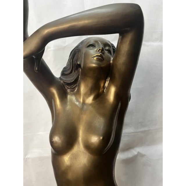 Brown St. Monk, Large Sculpture of a Standing Naked Woman, 1980s, Bronze For Sale - Image 8 of 9