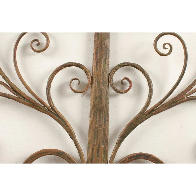 Mid-Century Metal Floral Sconce, 1960s For Sale - Image 6 of 9