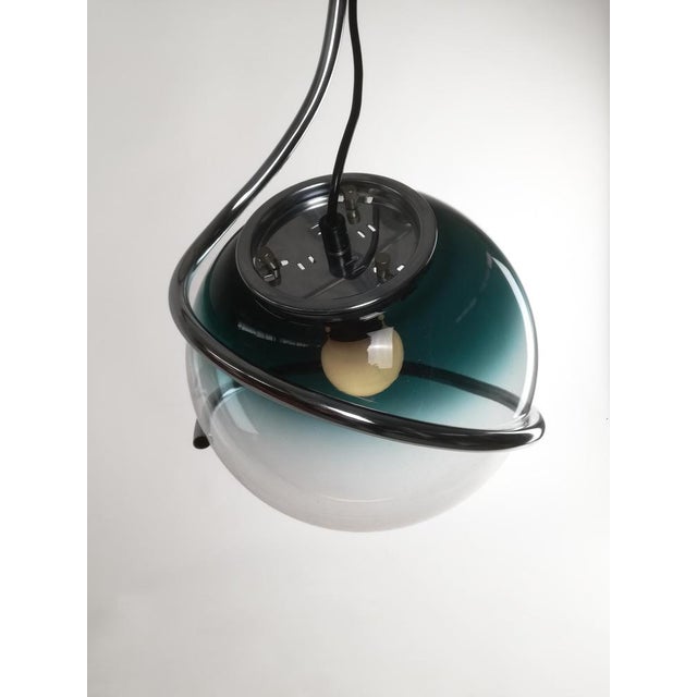 Space Age Pendant in Chrome and Murano Glass attributed to Fabio Lenci, 1970s For Sale - Image 11 of 18