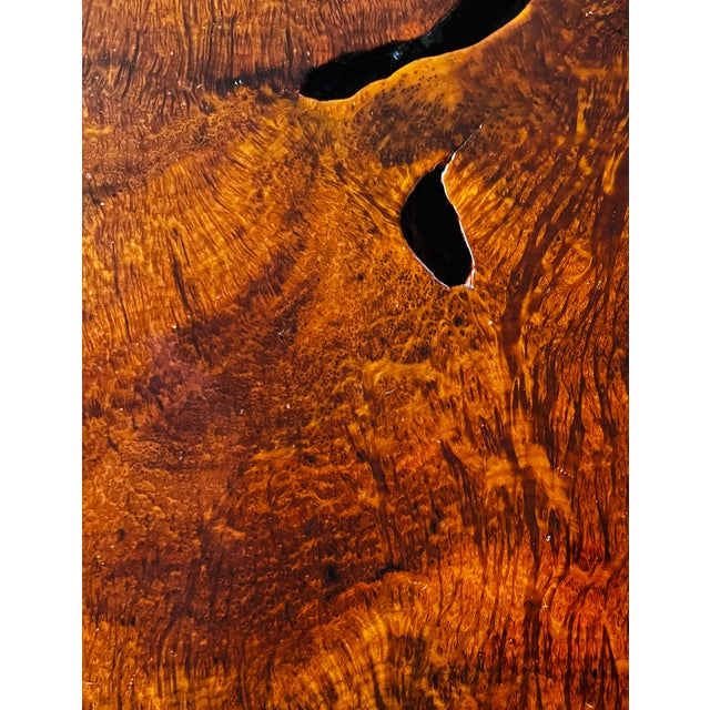 Vintage Live Edge Redwood Burl Table – Sculptural Organic Form For Sale - Image 4 of 7