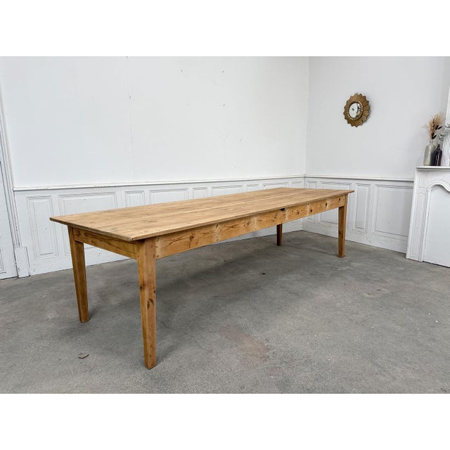 Large Fir Table, 1940s For Sale - Image 9 of 9