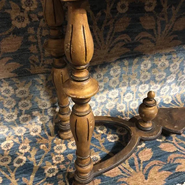 Brown 1960s Italian Hand Carved Wooden Console Table For Sale - Image 8 of 12