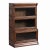 Mission 3 Stack Oak Barrister Bookcase - Beveled Glass Walnut For Sale In Chicago - Image 6 of 14