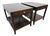 Contemporary Mahogany End Tables, Pair For Sale
