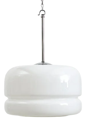 Large Opaline Pendant Light, 1950s