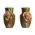 Ceramic and Sculpted Clay Vases, Set of 2 For Sale