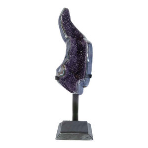 Amethyst Crystal Cluster, Agate Edge