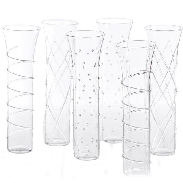 One of the newest and most fun ways to serve champagne is this set of champagne glasses. This set of stemless champagne...