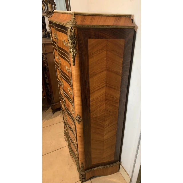 Secretaire in Rosewood and Marble Top For Sale - Image 9 of 11