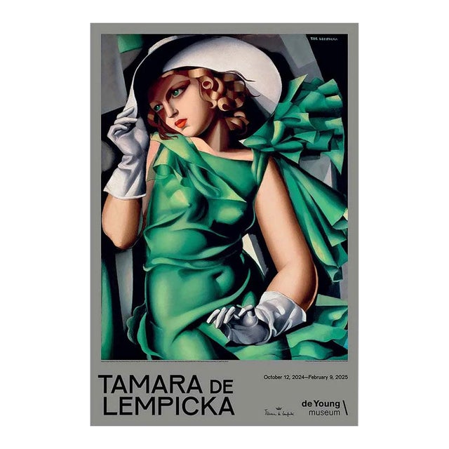 Tamara De Lempicka Young Girl in Green Official Exhibition Poster For Sale