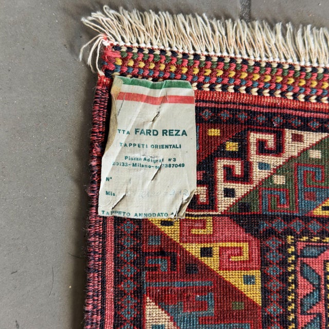 Brown Yalameh Rug with Geometric Pattern For Sale - Image 8 of 11