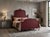 French Bed in Burgundy Lacquer, 1900s For Sale - Image 4 of 7