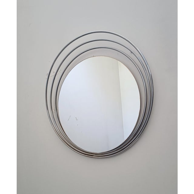 Vintage Space Age Mirror, Italy, 1970s For Sale - Image 4 of 4