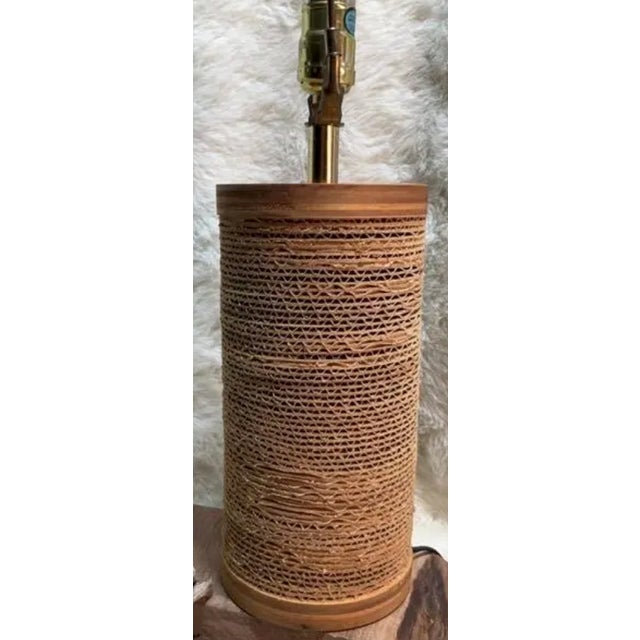Mid 20th Century Mid Century Modern Gregory Van Pelt Cardboard and Wood Lamps, a Pair For Sale - Image 13 of 18