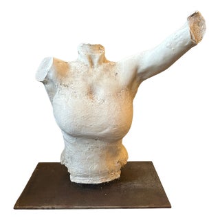 Mid 20th Century French Plaster Female Torso, 1960 For Sale