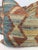 Transitional Woven Ikat in Teal/Russet 22" Pillows-a Pair For Sale - Image 3 of 3