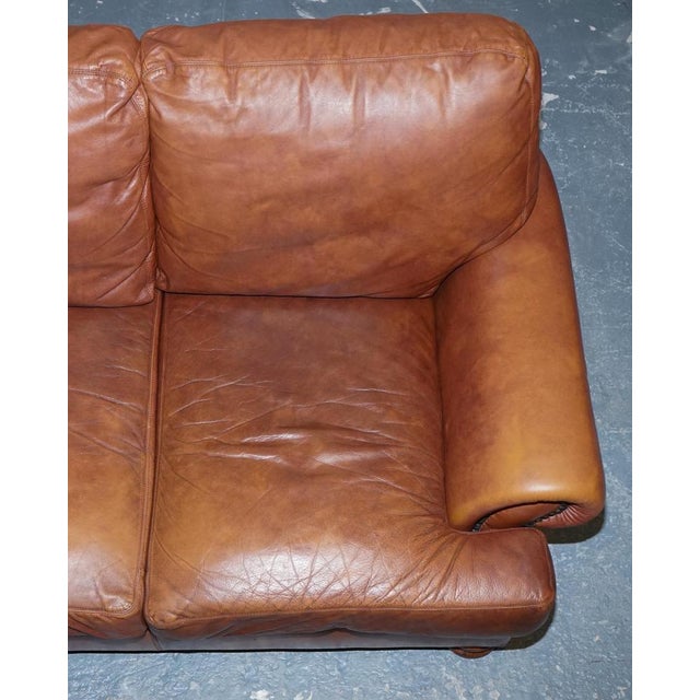 Tan Leather Cordoba Two-Seater Sofa from Tetrad For Sale - Image 13 of 18