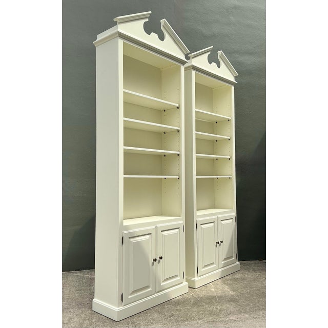 Vintage Monumental Pediment Etagere - A Pair For Sale - Image 9 of 12
