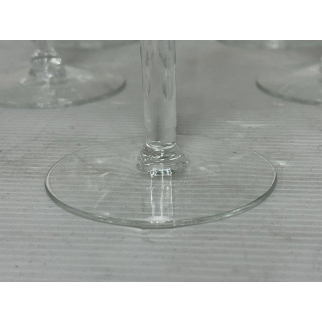 Mid 20th Century Libbey Rock Sharpe Wine Goblets, Set of Seven For Sale - Image 12 of 12