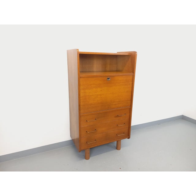 Vintage Oak Secretaire, 1960s For Sale - Image 16 of 16