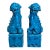 Vintage Pair of Turquoise Glaze Chinese Foo Dogs For Sale