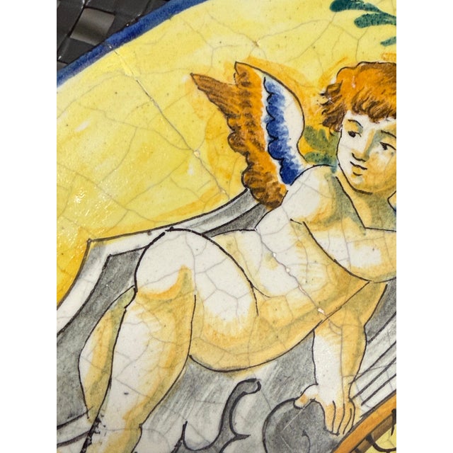 Early 20th Century Massive Early 20th Century Italian Majolica Bacchanalian Scene Platter For Sale - Image 5 of 18