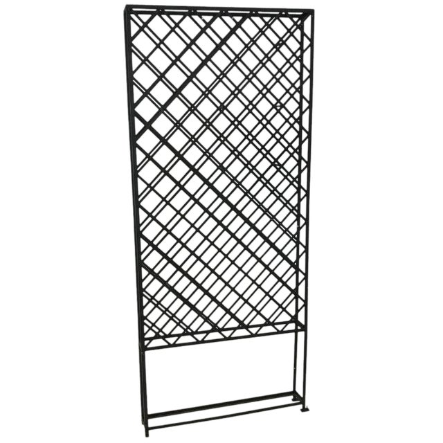 Large Standing Lattice Wrought Iron Wine Racks Chairish