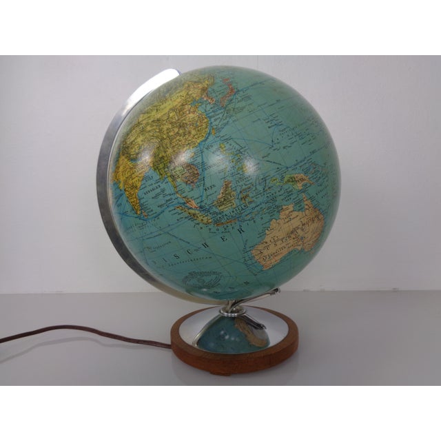 Blue Vintage Illuminated Duo Glass Globe by Paul Oestergaard for Columbus, Germany, 1950s For Sale - Image 8 of 18
