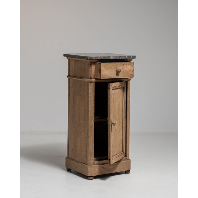 19th Century France Antique White Oak Side Table For Sale - Image 11 of 16