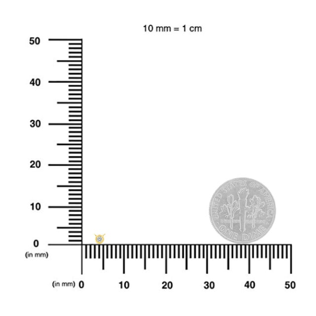 Metal 10K Yellow Gold 1/10 Carat Round Brilliant-Cut Diamond Modern Bezel-Set Solitaire 16"-18" Pendant Necklace (H-I Color, SI2-I1 Clarity) For Sale - Image 7 of 7