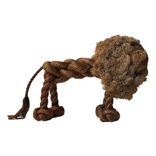 Lion in Natural Rope by Kay Bojesen & Jorgen Bloch, Denmark 1960s For Sale
