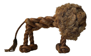Lion in Natural Rope by Kay Bojesen & Jorgen Bloch, Denmark 1960s