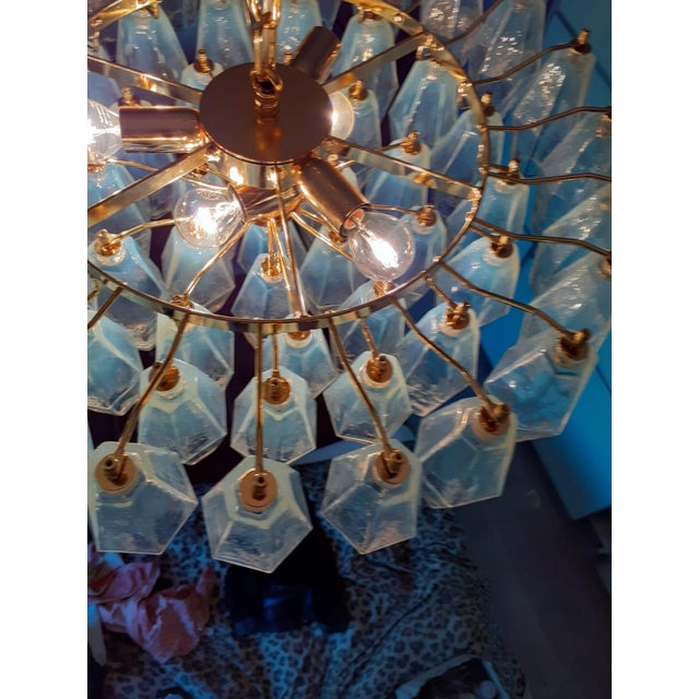 Poliedro Murano Glass in Opalino Color For Sale - Image 6 of 9