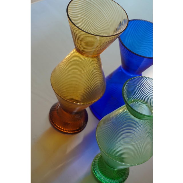 Bohemian Crystal Vases, 1970s, Set of 3 For Sale - Image 4 of 6